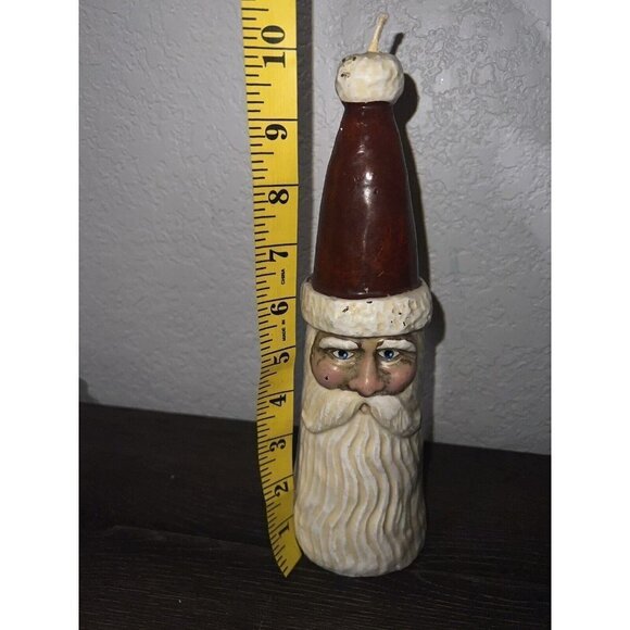 Vintage Santa Clause Candle Cone Shape Unique Rare Holiday Decor Christmas - Picture 7 of 7